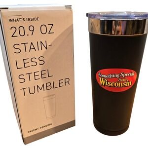 20.9oz Stainless Steel Tumbler POLAR "Something Special from Wisconsin" Black‎